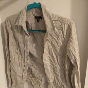 2 Beige Le Chateau Dress Shirts (One NWT)